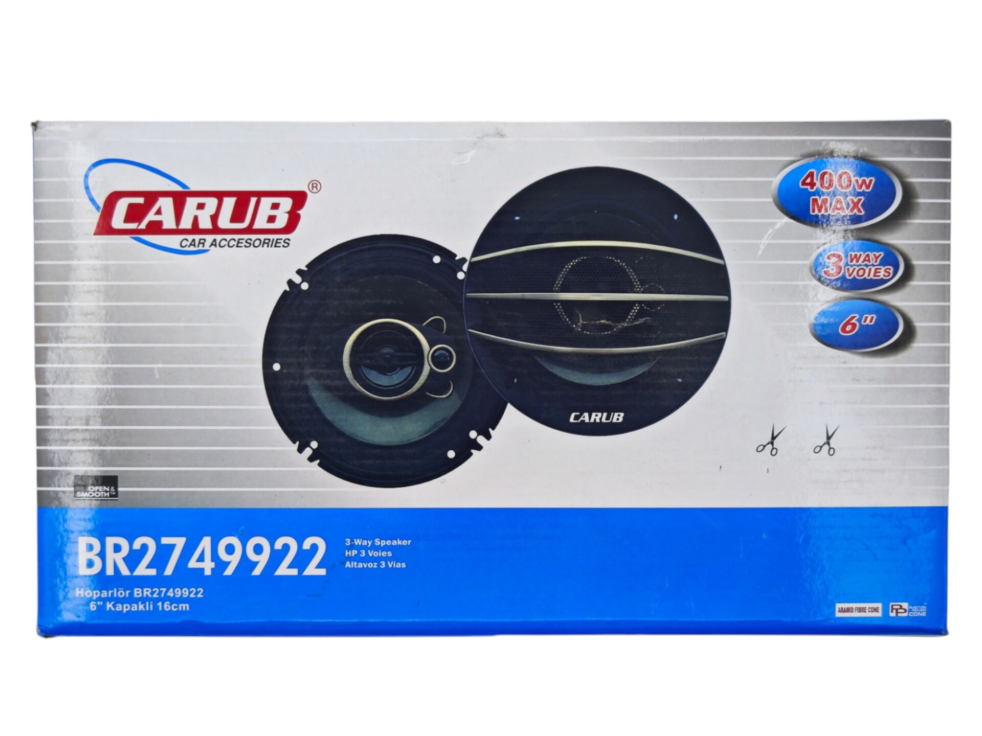 BR2749922 Carub 400w 16cm Kapaklı Hoparlör