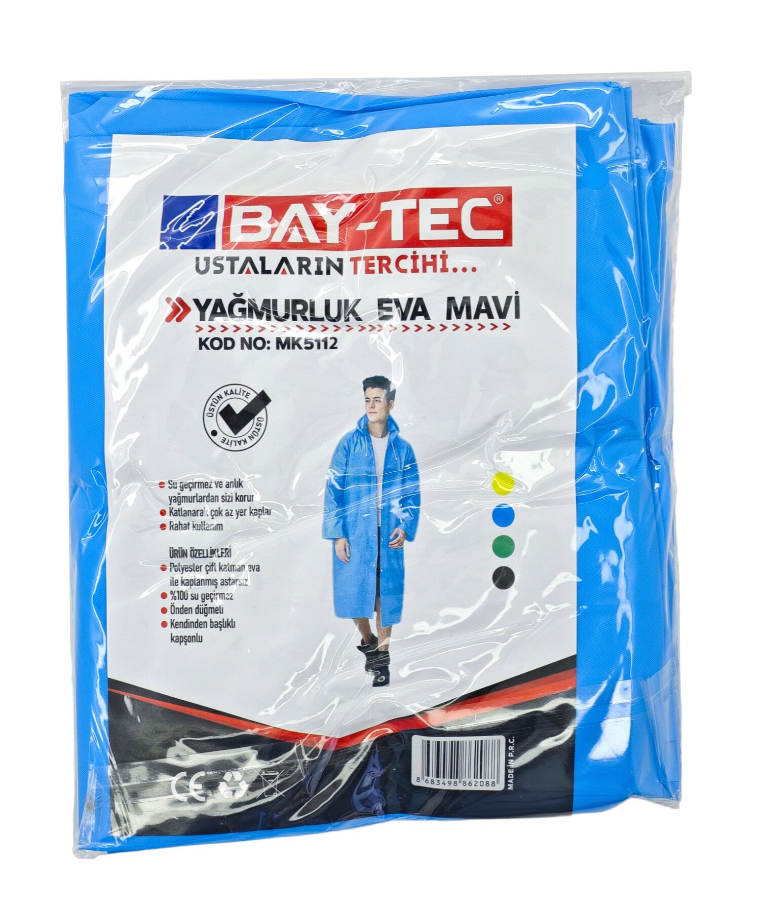 Mk5112 Bay-Tec Eva Yağmurluk - Mavi