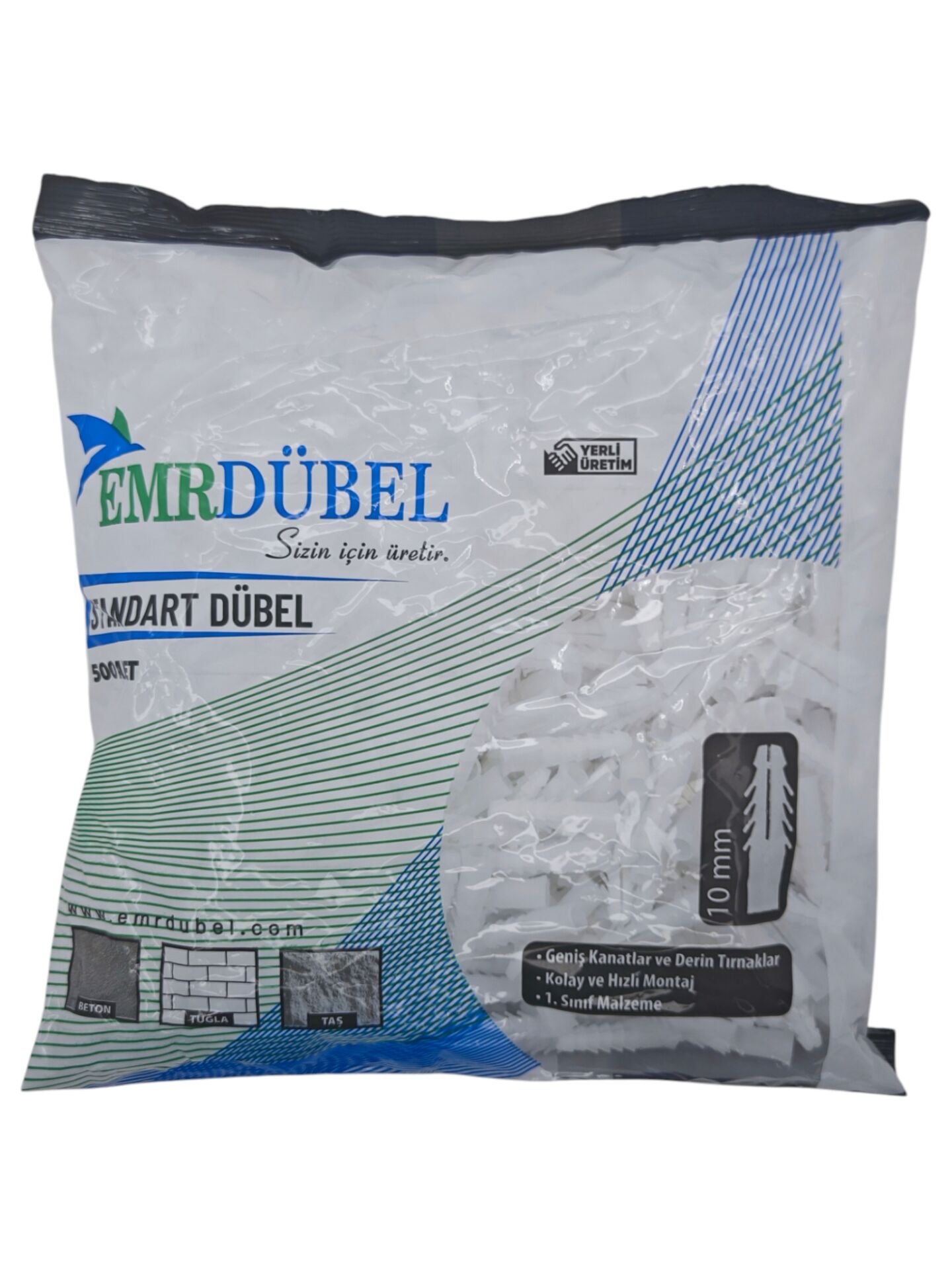 13979 Emr Plastik Dübel 10mm 500lü