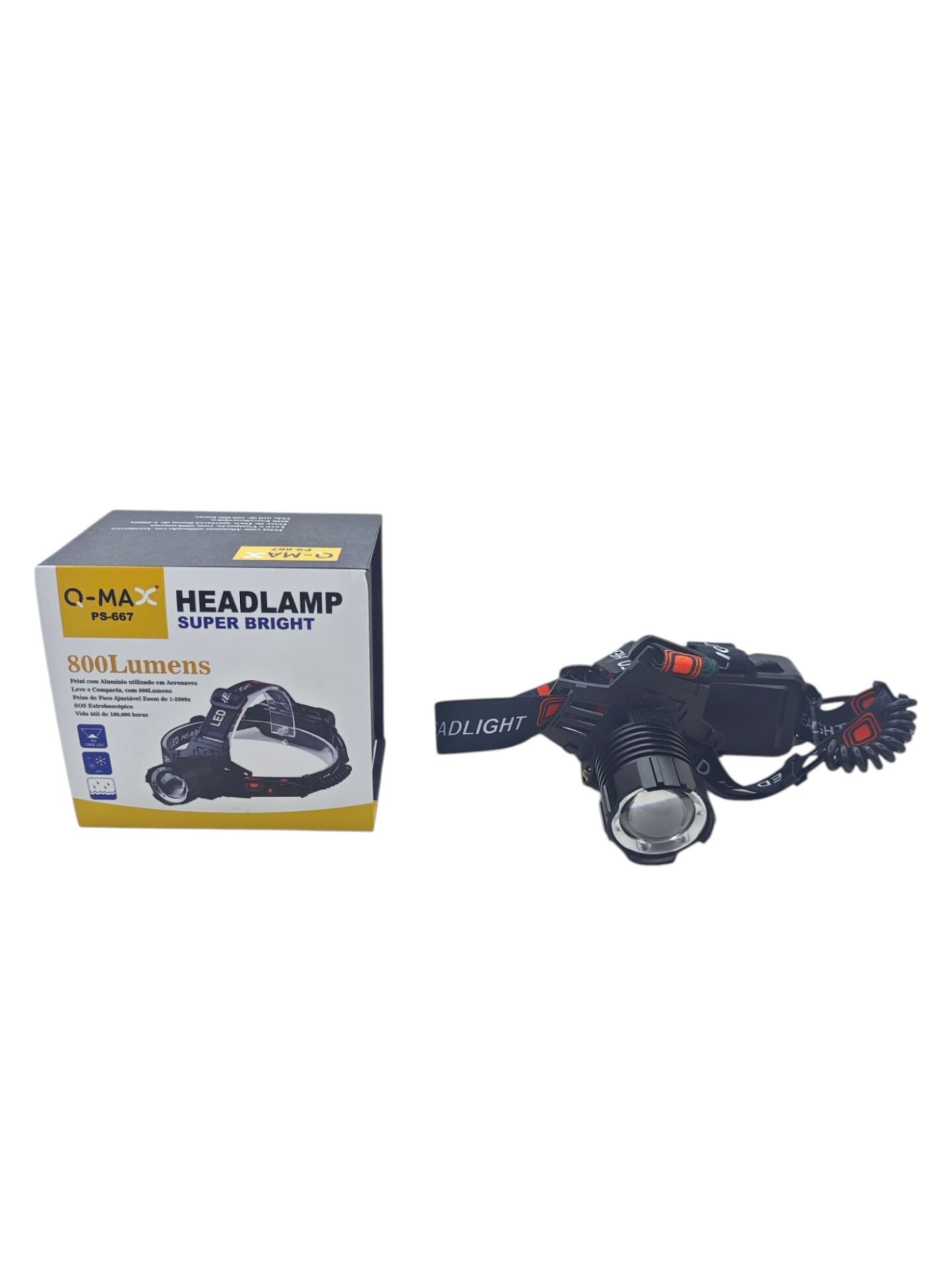 PS-667 Q-Max 800 Lümen Şarjlı kafa Lambası