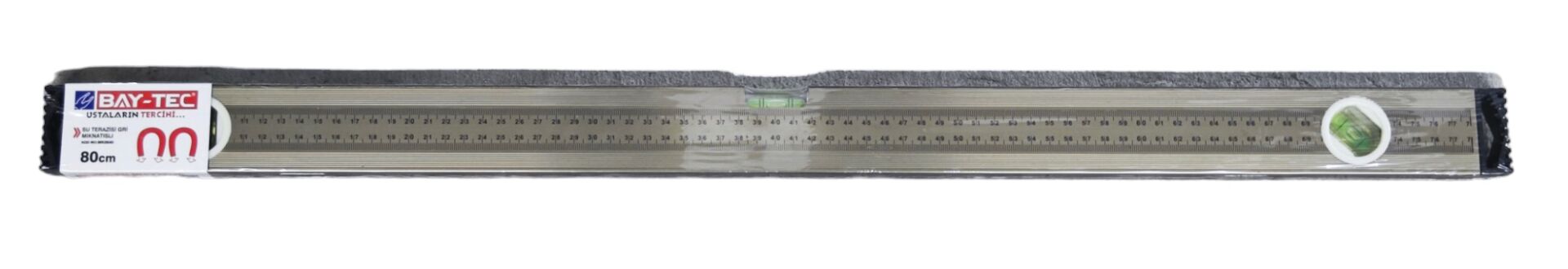 Mk0640 Bay-Tec Su Terazisi 80Cm - Gri - Miknatıslı