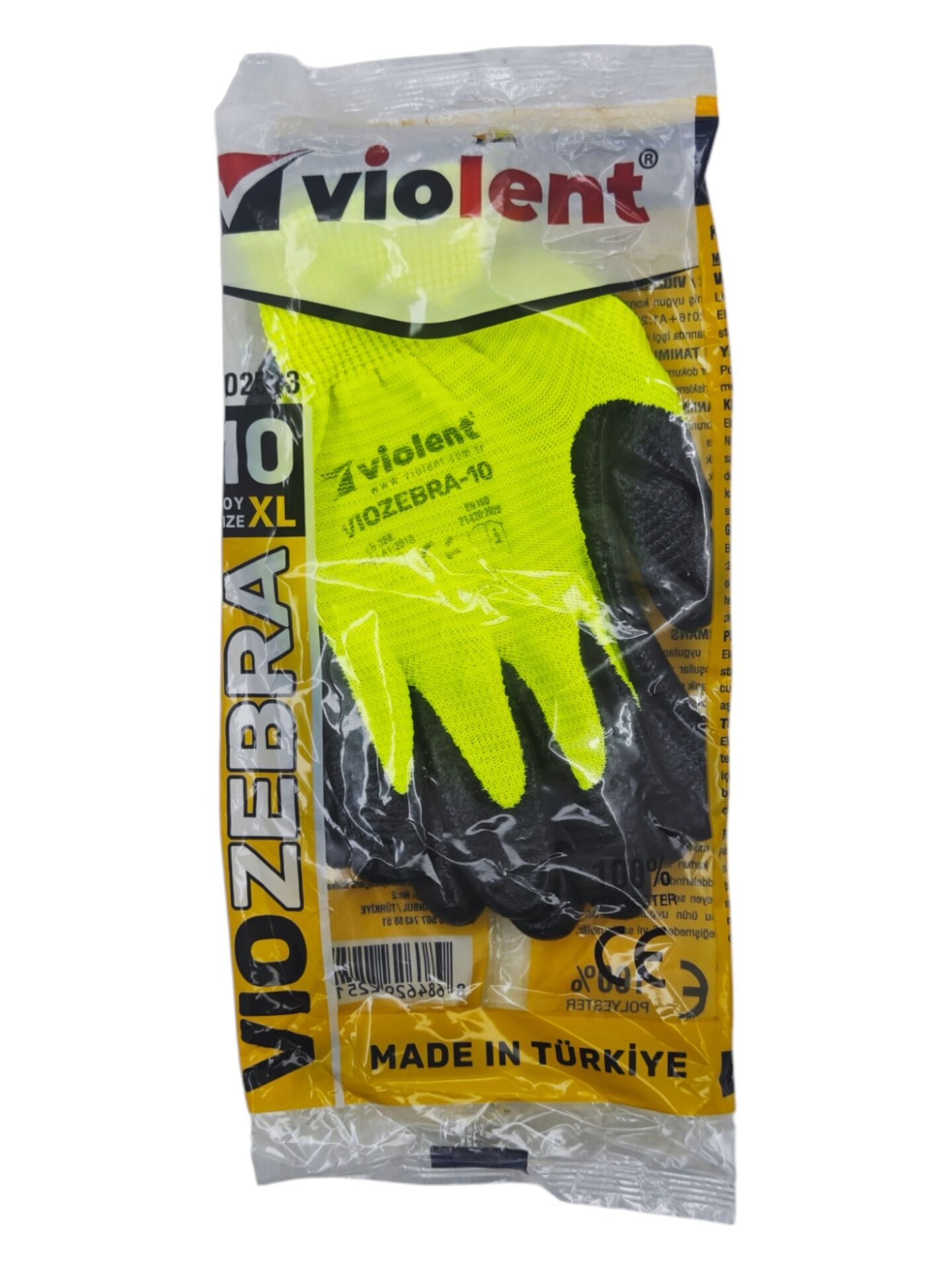 VIO2513 Violent Yeşil/Siyah Fosforlu VioZebra Eldiven 10''