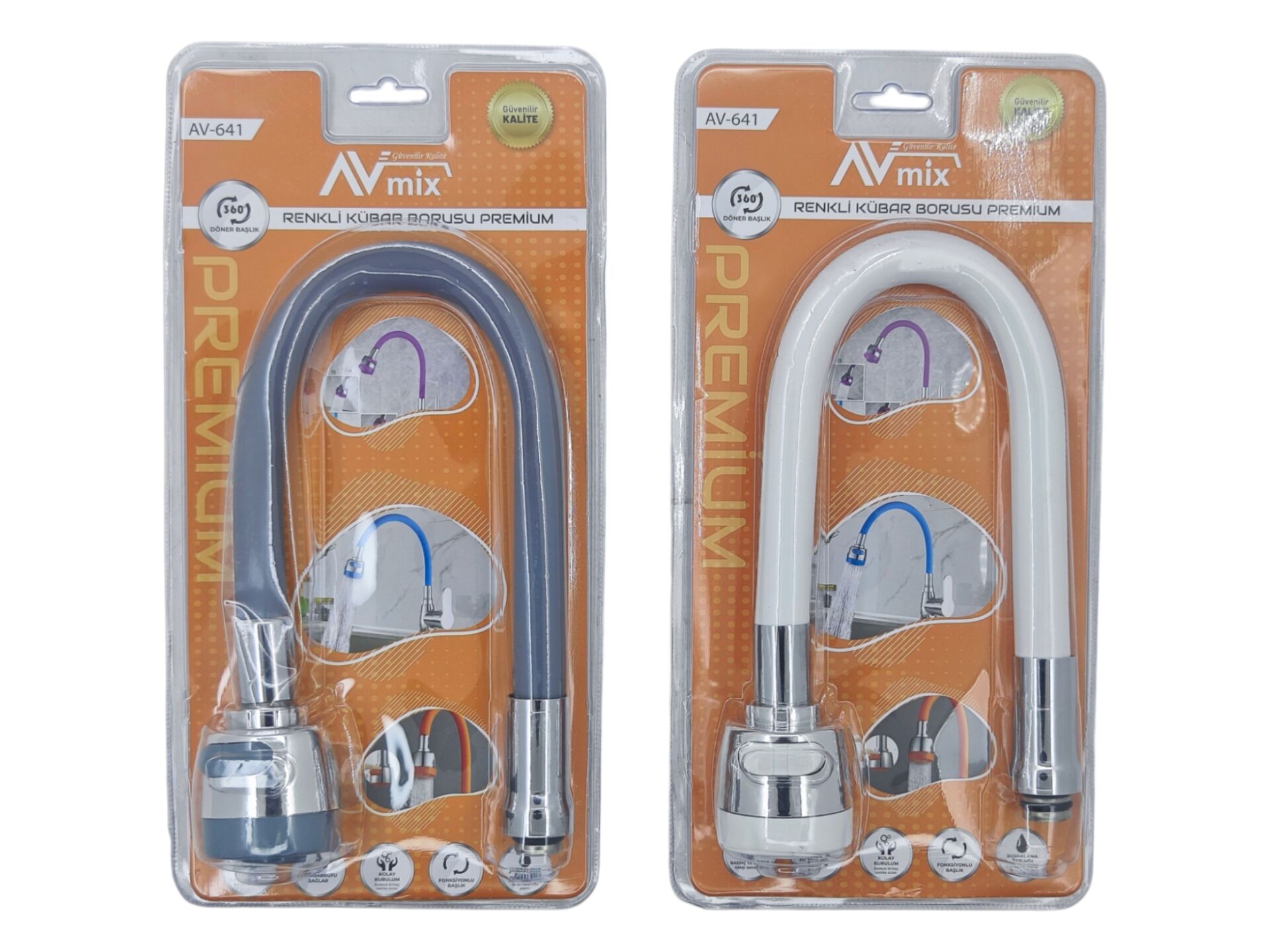 AV-641 Avmix Premium Renkli Kubar Borusu - Topaç