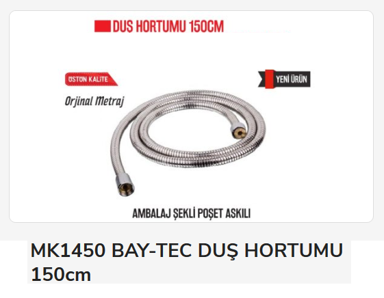 Mk1450 Bay-Tec Duş Hortumu 150Cm