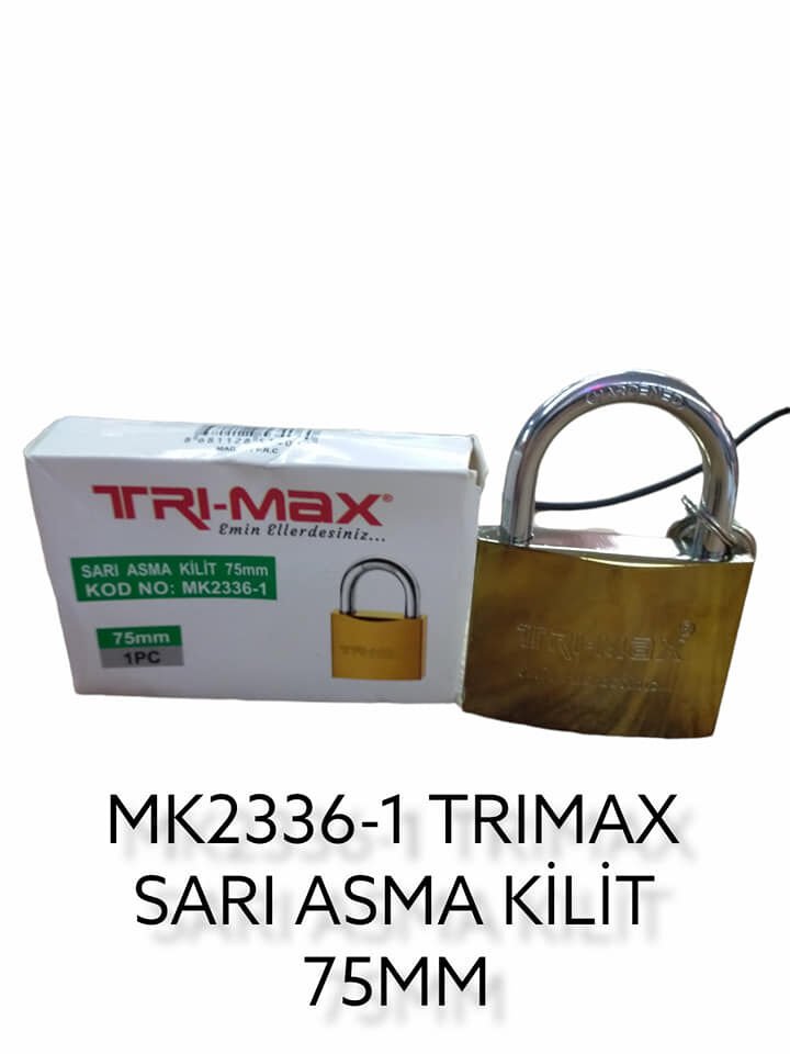 Mk2336-1 Trı-Max Sarı Asma Kilit 75Mm