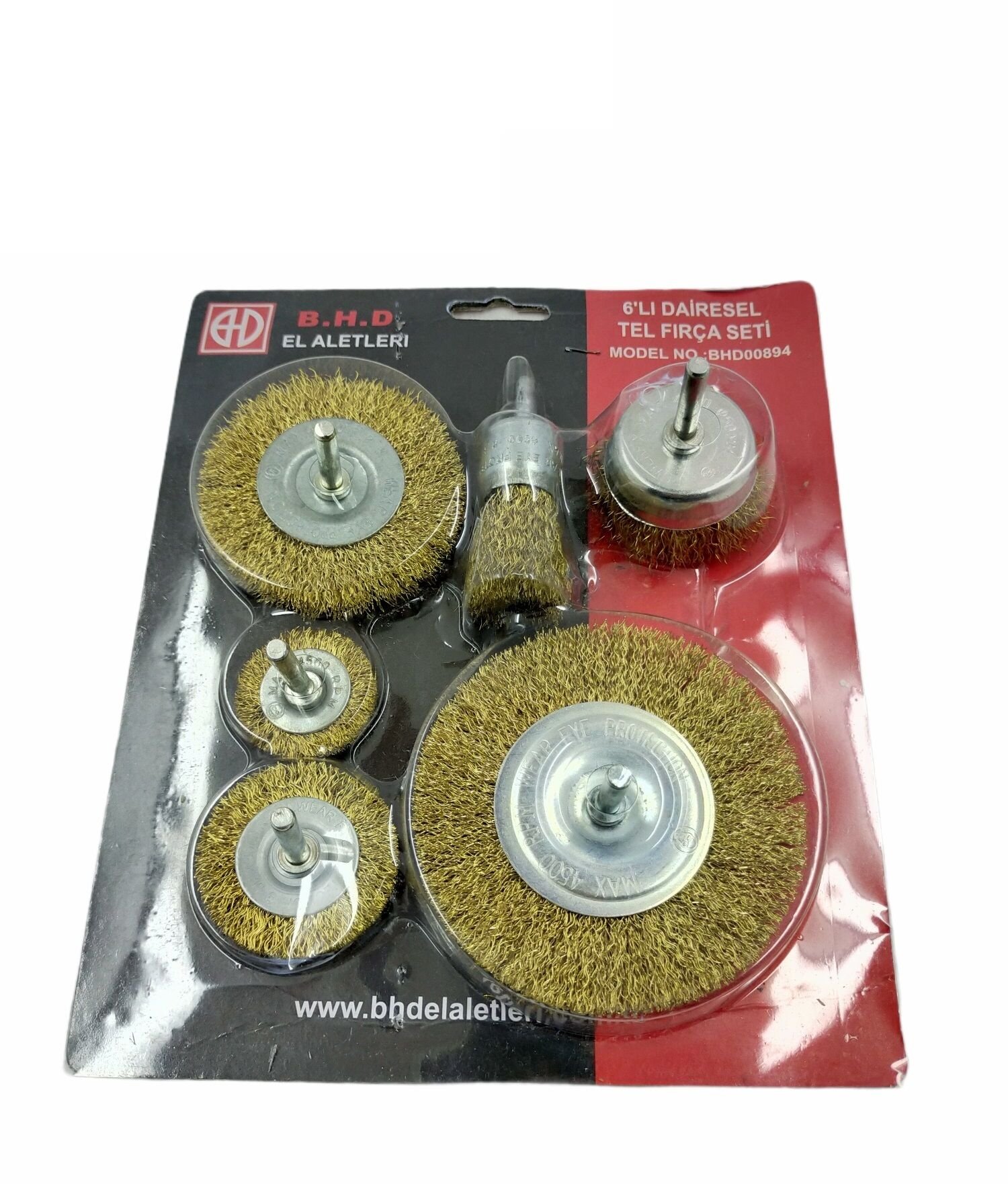 Bhd00894 B.H.D Dairesel Tel Fırça Seti 6Li