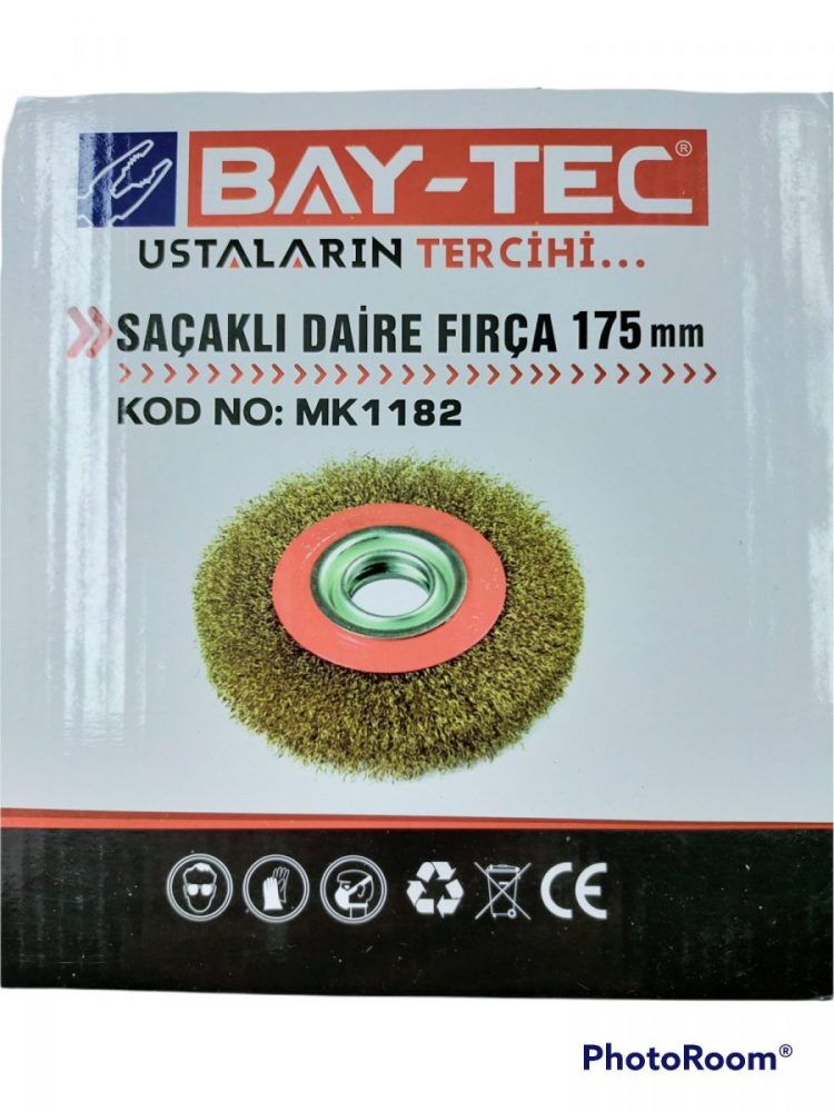 Mk1182 Bay-Tec Saçaklı Daire Fırça 175Mm