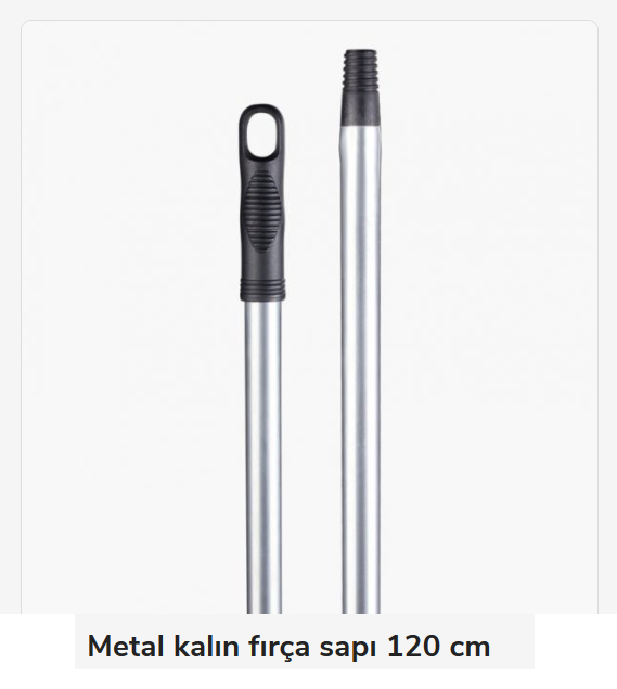 6014 Metal Fırça Sapı 120Cm - Gri