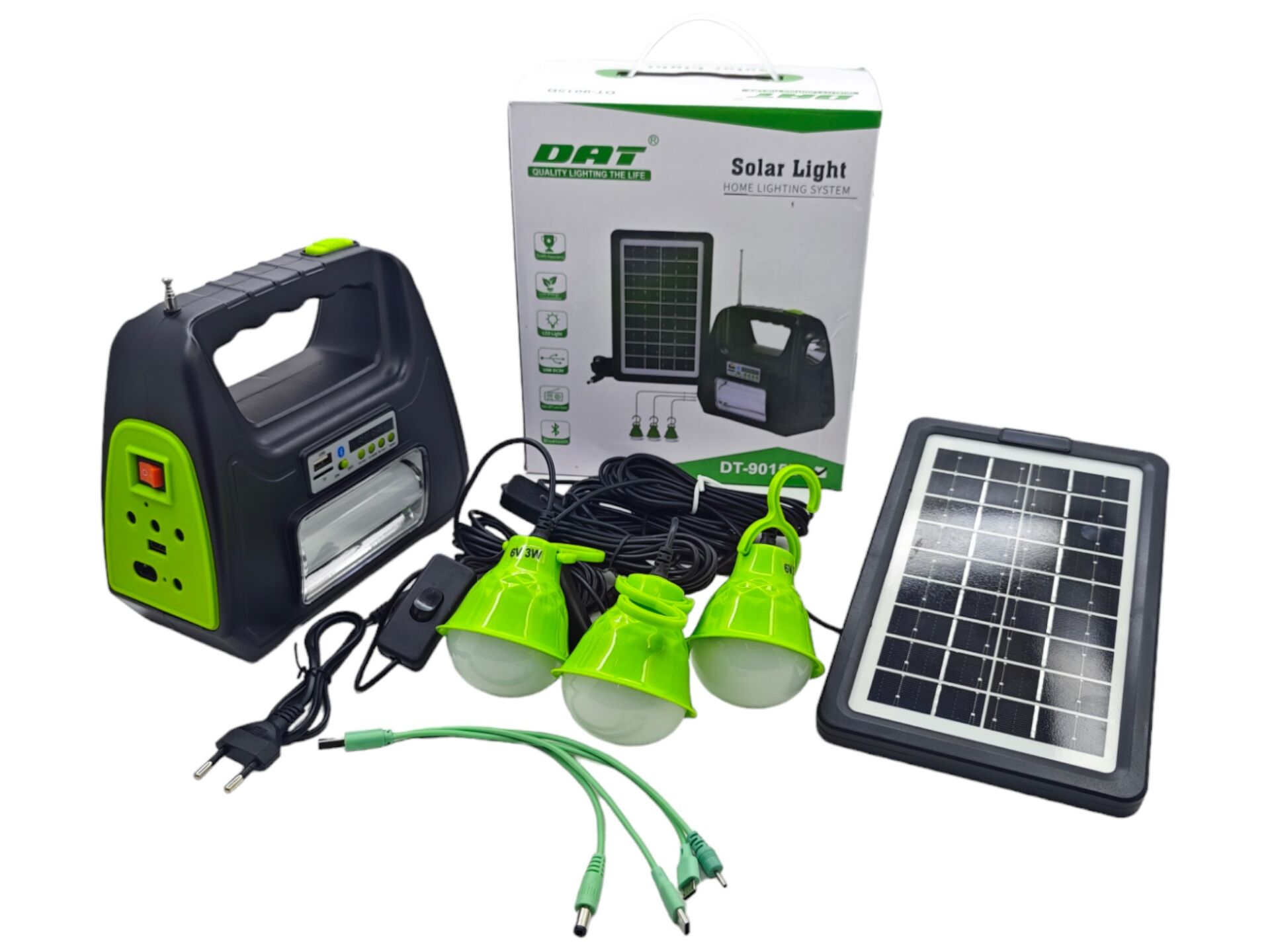 Dt-9015B Dat Solar Şarjlı Radyolu Çadır Seti