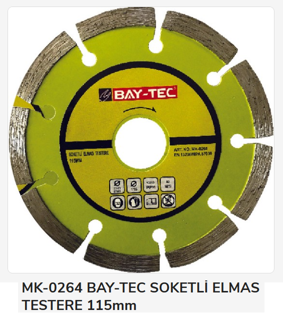 Mk-0264 Bay-Tec Soketli Elmas Testere 115Mm