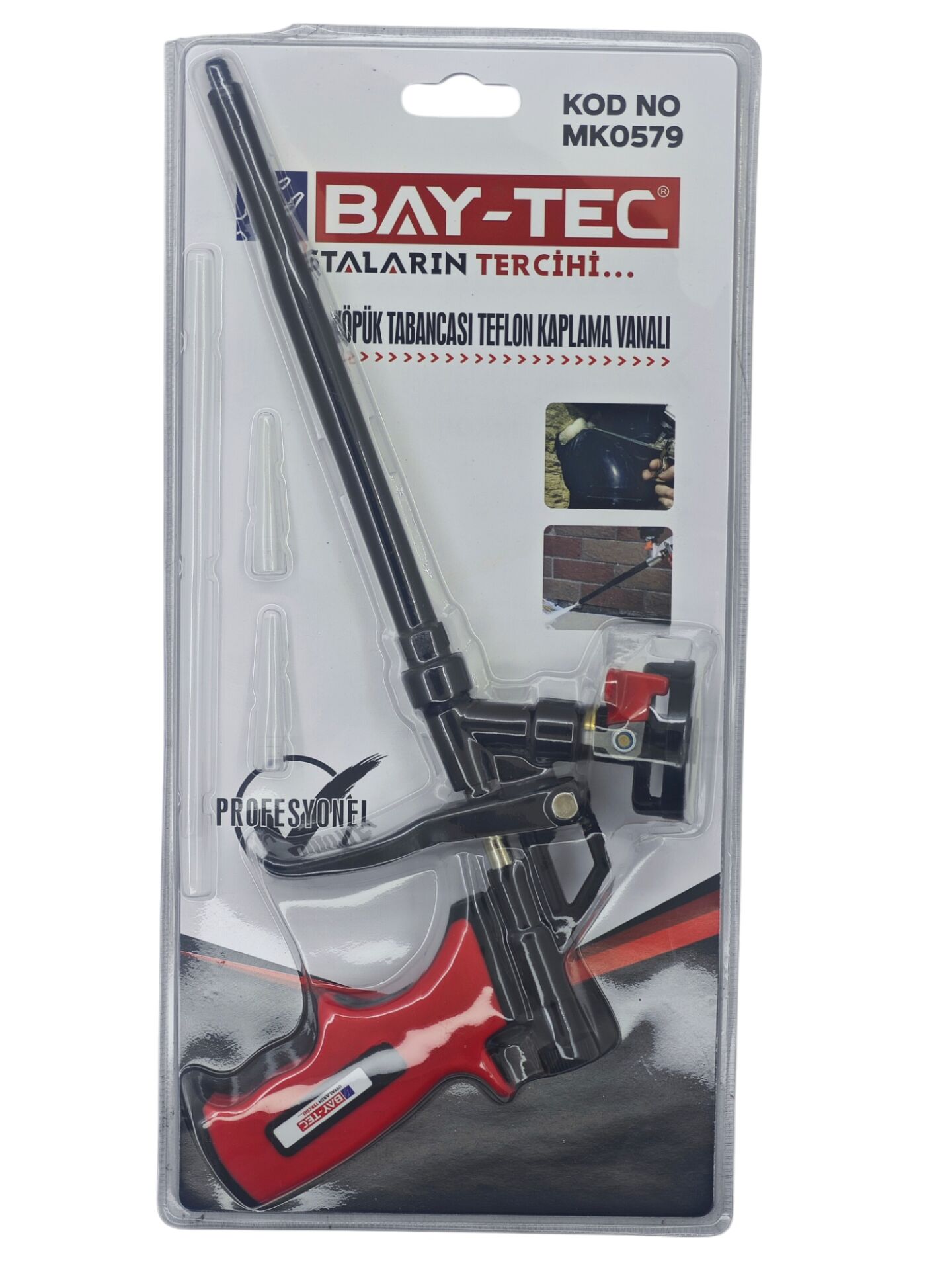 MK0579 Bay-Tec Teflon Kaplı Köpük Tabancası - Vanalı