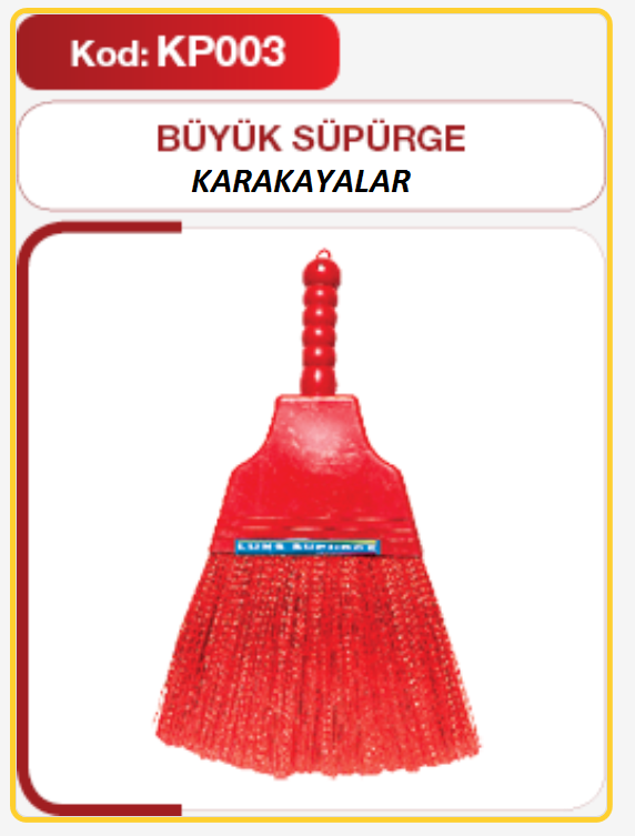 KP 003 Karakayalar Plastik Süpürge - Büyük)