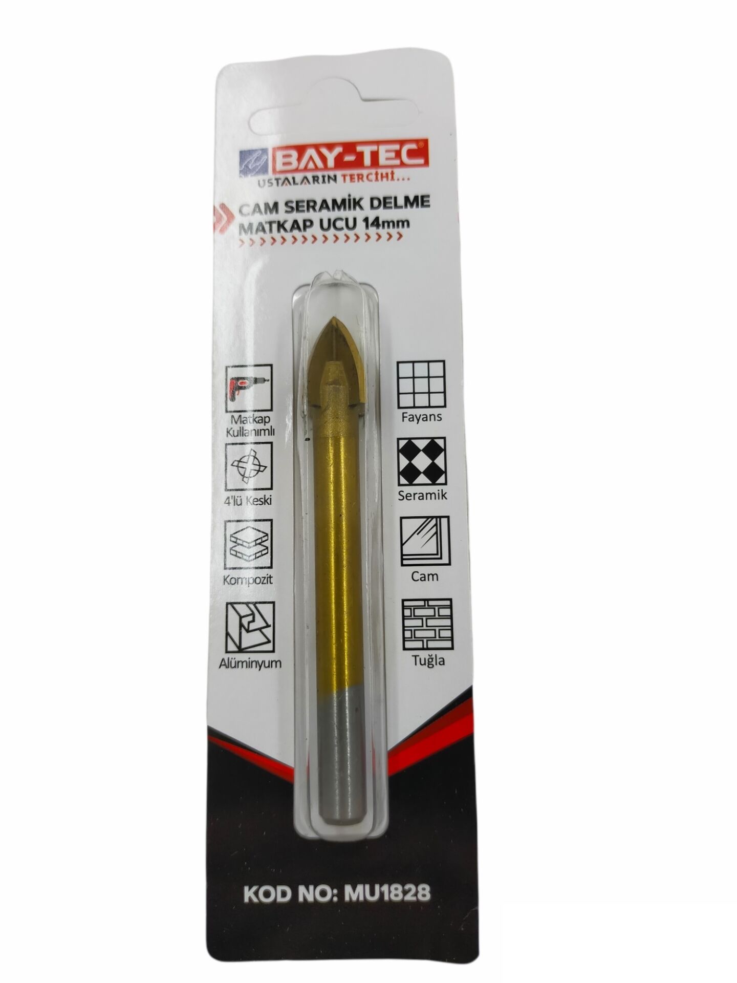 Mu1828 Bay-Tec Cam Delme Matkap Ucu 14Mm