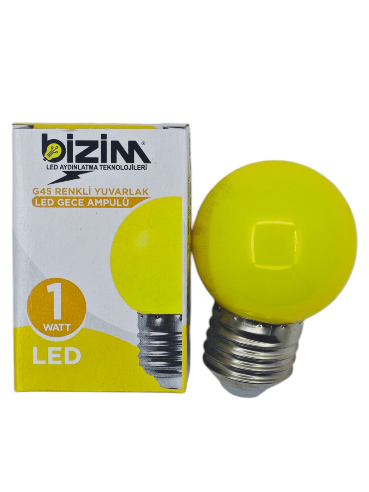 G45 Bizim E27-1W Led Gece Lambası - Sarı