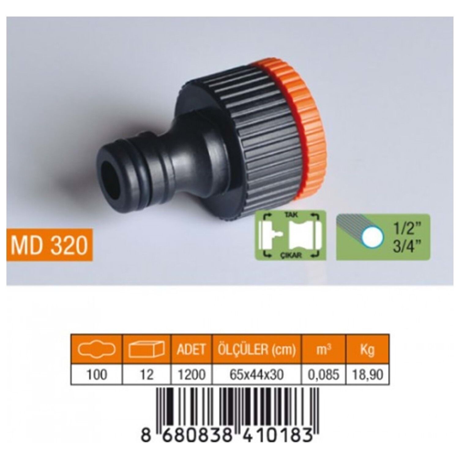 Md 320 Medalyan Musluk Adaptörü 1/2 3/4