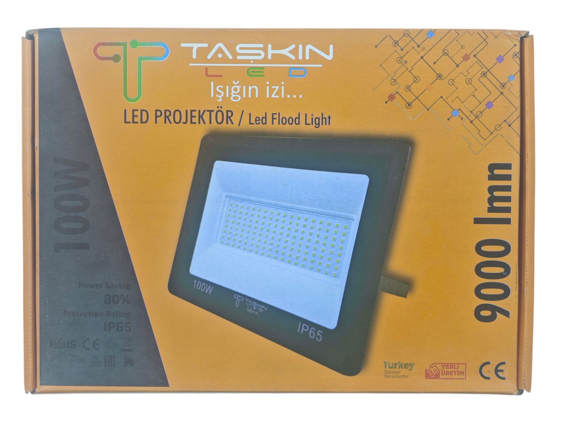 01080 Taşkın Led 100W Tablet Projektör 900lmn