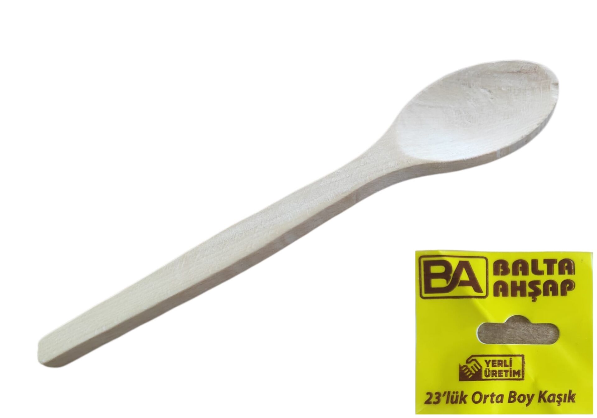 K0005 Balta Ahşap Ham Kaşık 23Cm