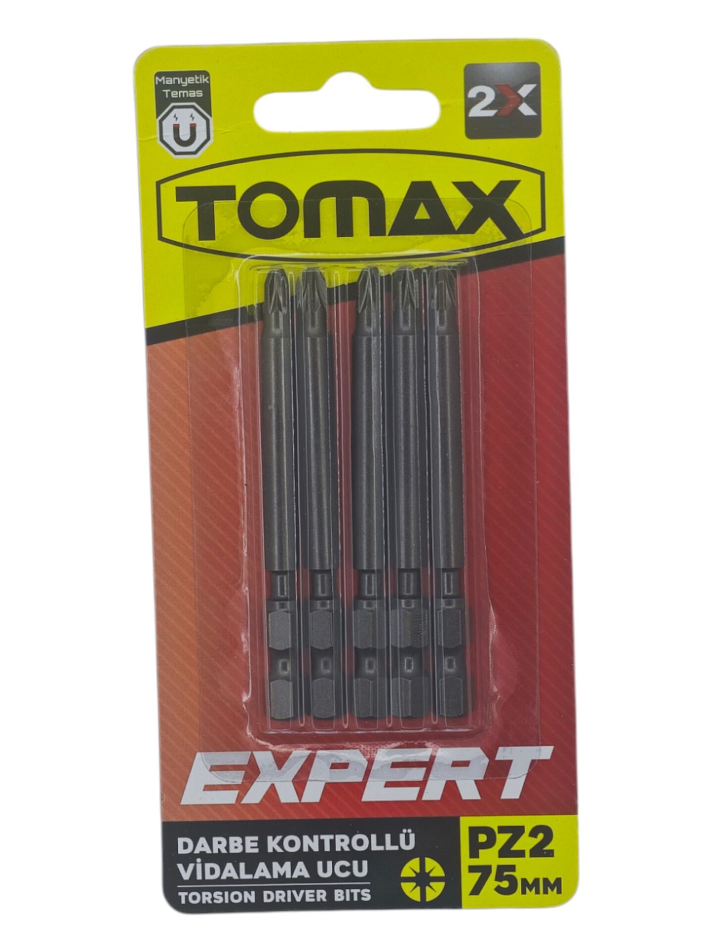 T-0393 Tomax Yıldız Bits Uç PZ 2X 75mm - Yuvarlak