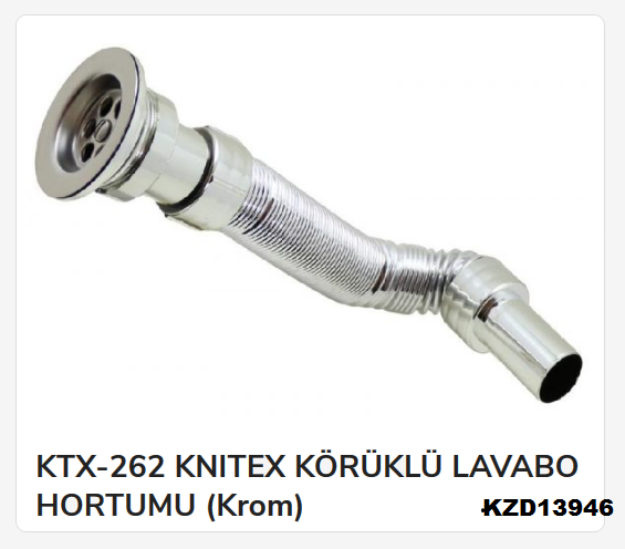 13946 Krom Körüklü Lavabo Sifonu