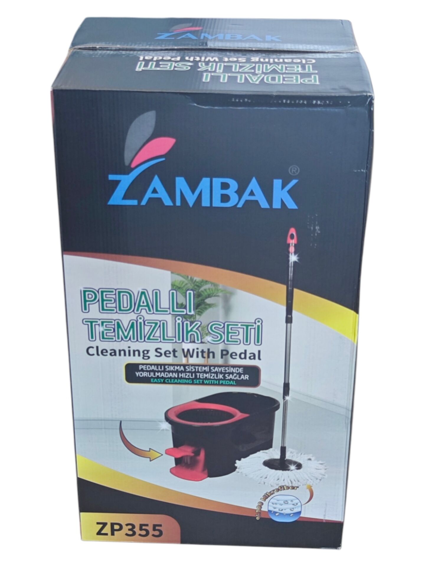 ZP355 Zambak Pedallı Döner Mop Temizlik Seti