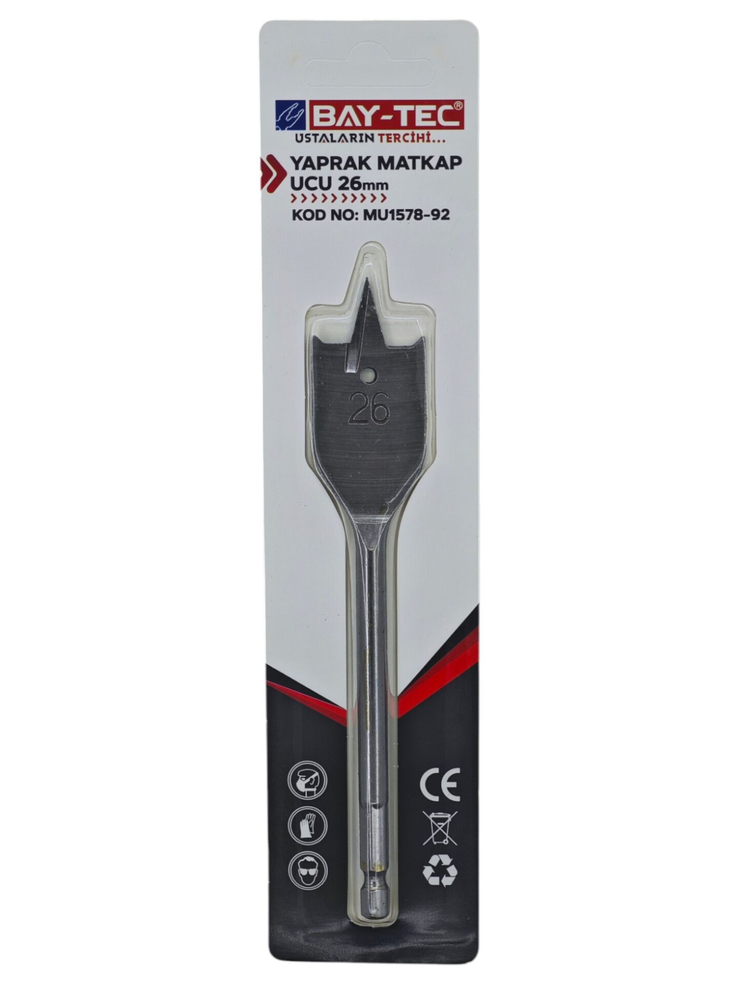 MU1578-92 Bay-Tec Yaprak Matkap Ucu 26mm