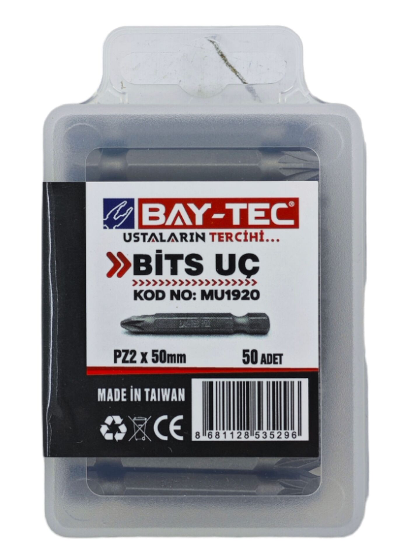 MU1920 Bay-Tec Kare Pozi Bits Uç Pz2*50Mm