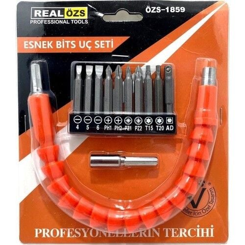 Ozs-1859 Real Özs Esnek Bits Uç Seti 12Prç