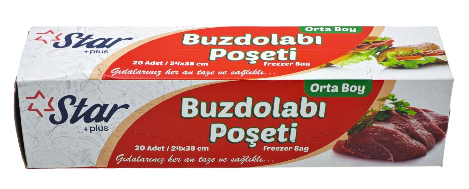5912 Star +Plus Buzdolabı Poşeti 20li 24*38Cm - Orta
