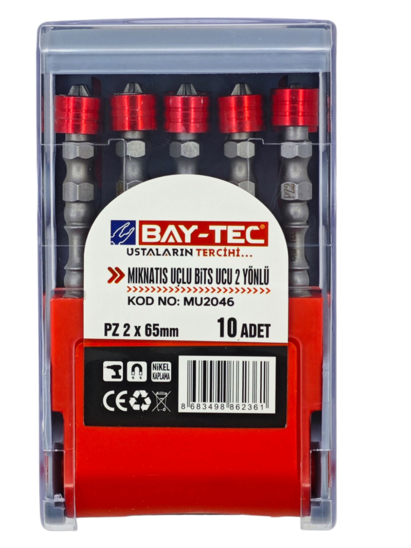 Mu2046 Bay-Tec Miknatıs Uçlu Bits Uç Pz 65Mm - 2 Yönlü
