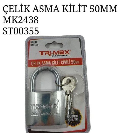 Mk2438 Trı-Max Çelik Asma Kilit 50Mm (Çivili)
