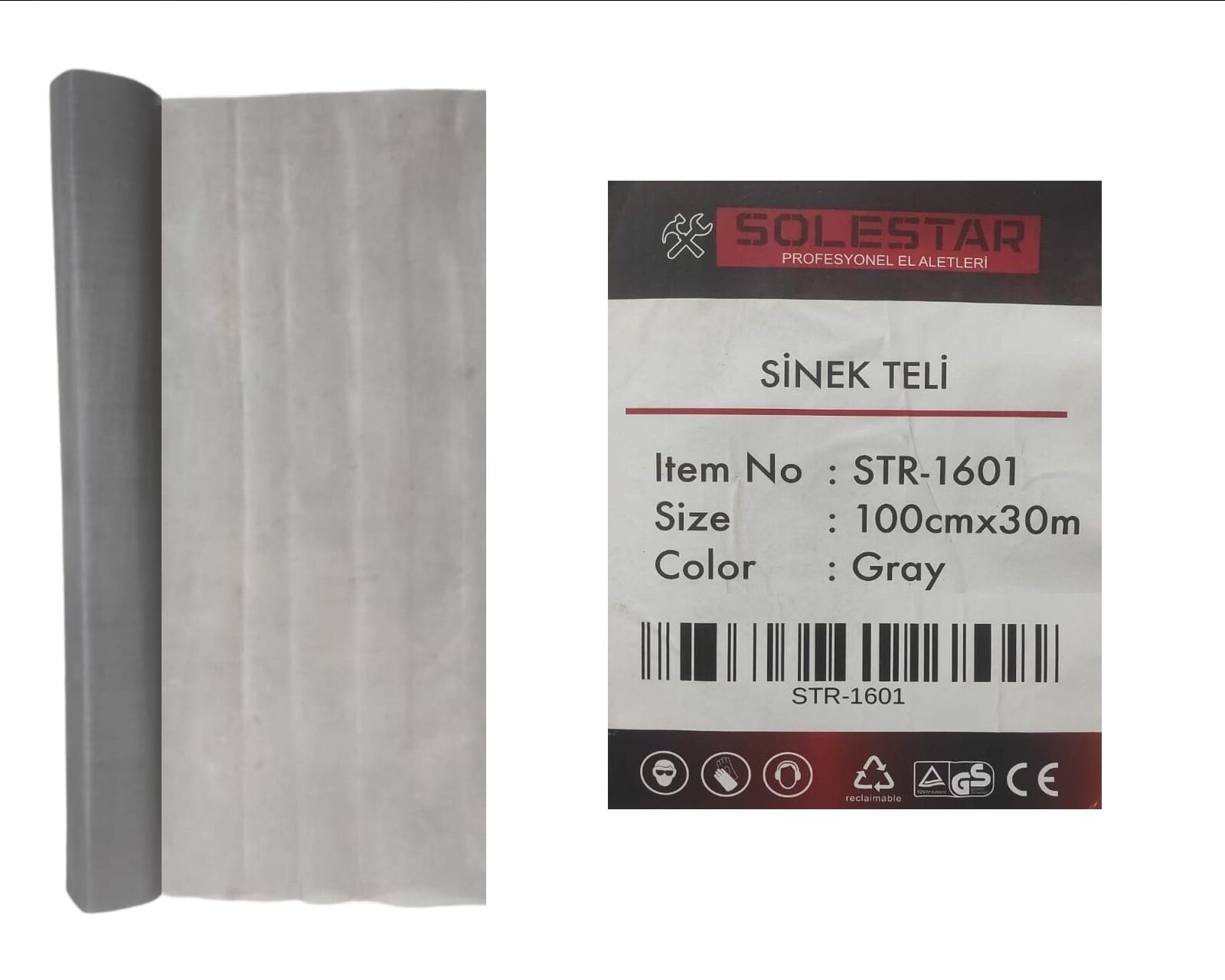 Str-1601 Solestar Fiberglass Sinek Teli 100Cm*30M - Gri