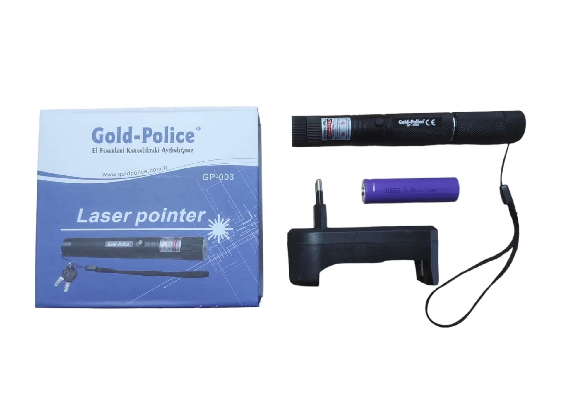 GP-003 Gold-Police Şarjlı Yeşil Lazer