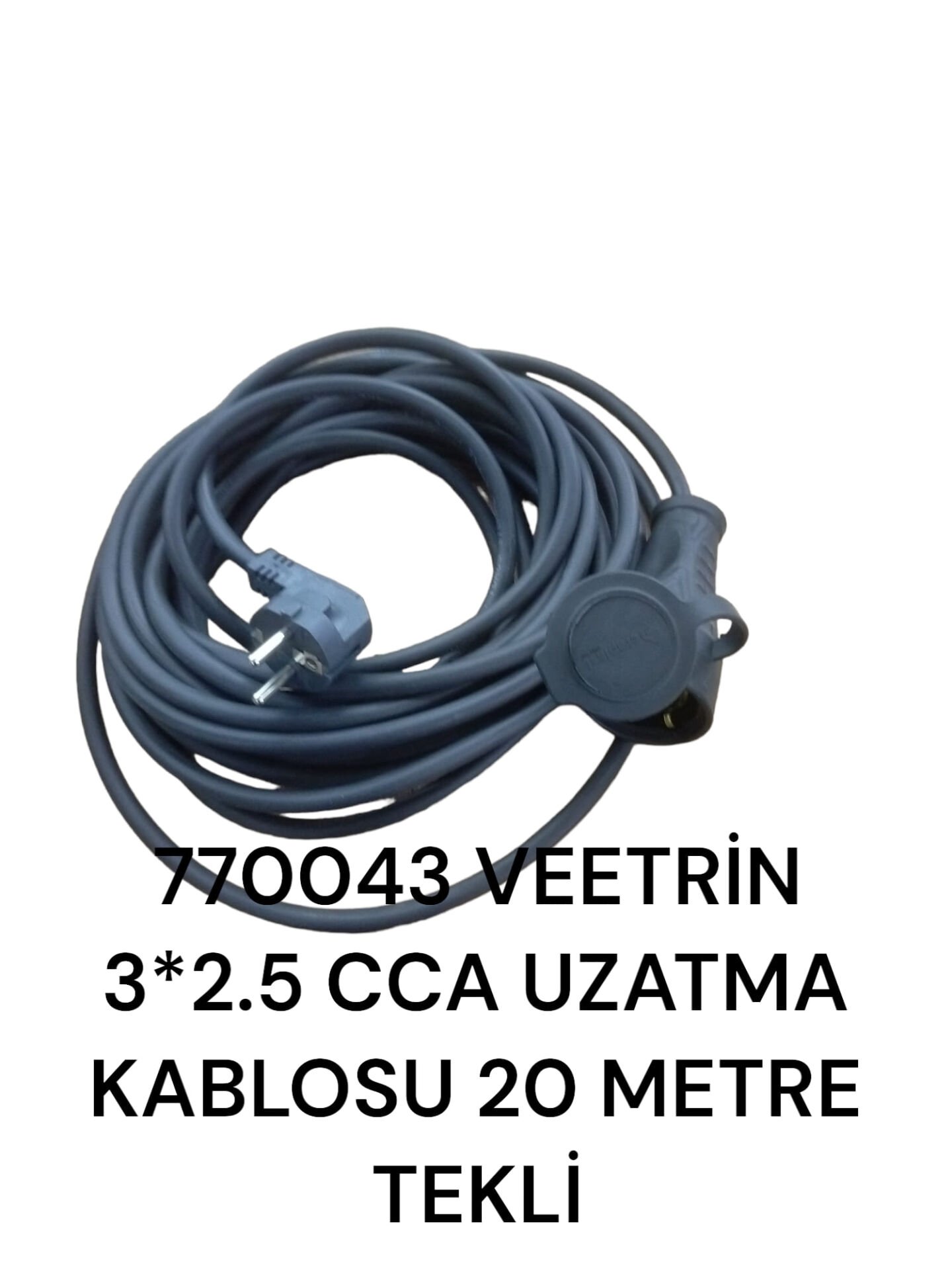 770043 Veetrin 3*2,5 Cca Uzatma Kablosu 20M - Tekli