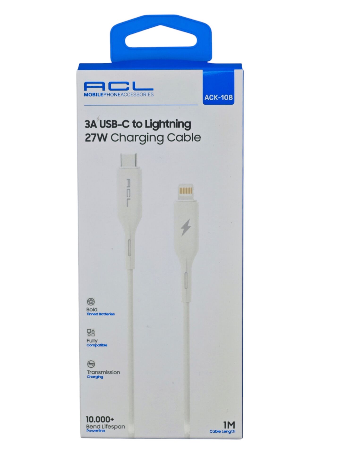 ACK-108 Acl PD 3A 27W Hızlı şarj Seti - Lightning to C