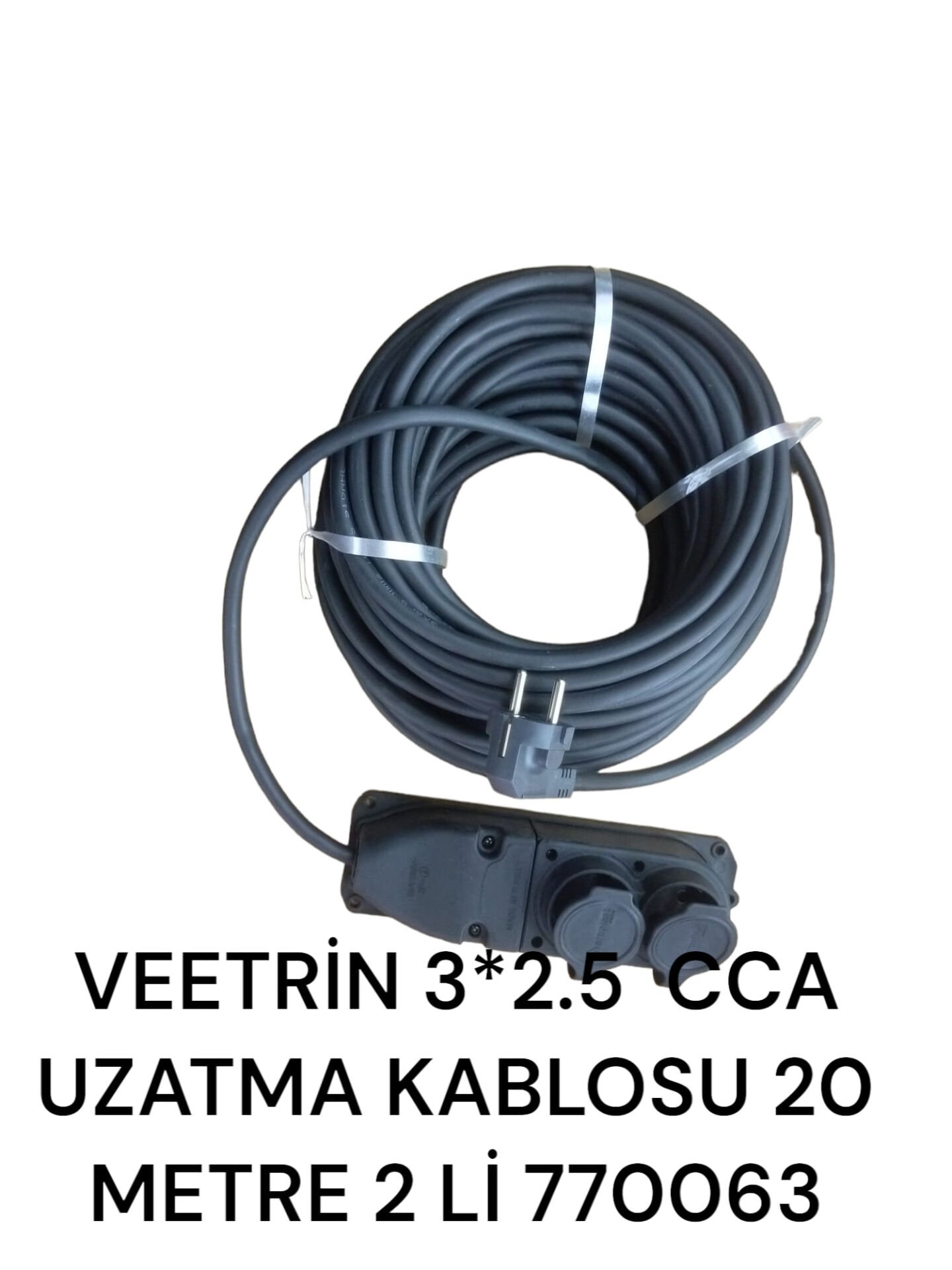 770063 Veetrin 3*2,5 Cca Uzatma Kablosu 20M - 2Li