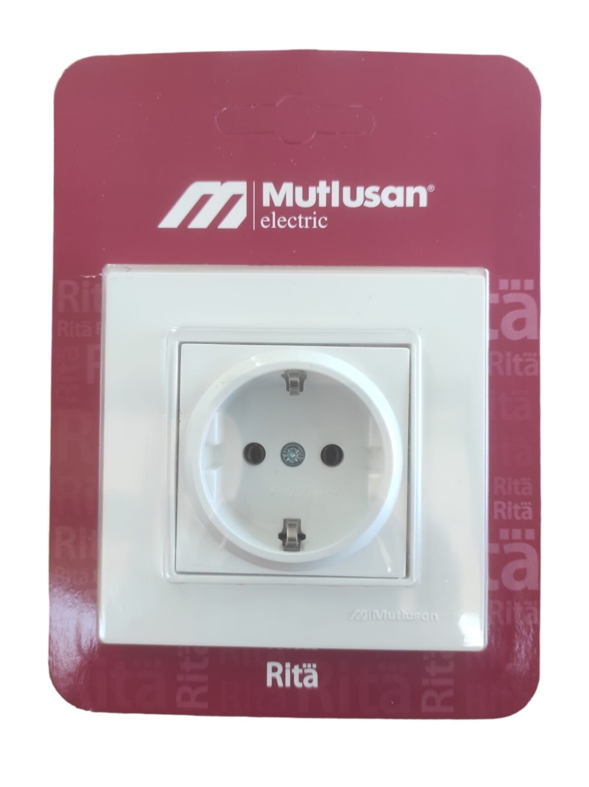 600 0201B Mutlusan Rita Topraklı Priz - Beyaz