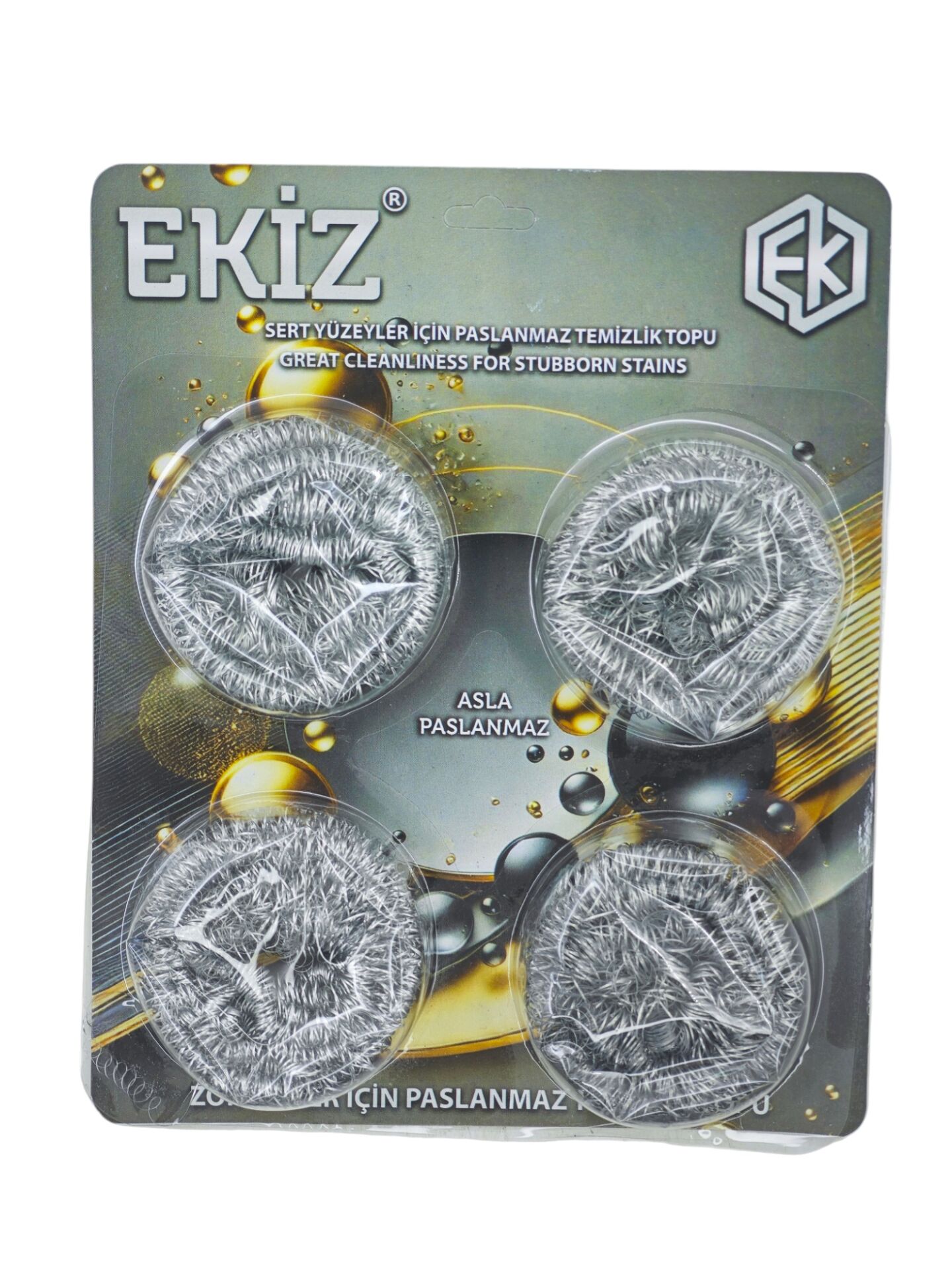 9079 Ekiz Paslanmaz Temizlik Topu 4lü