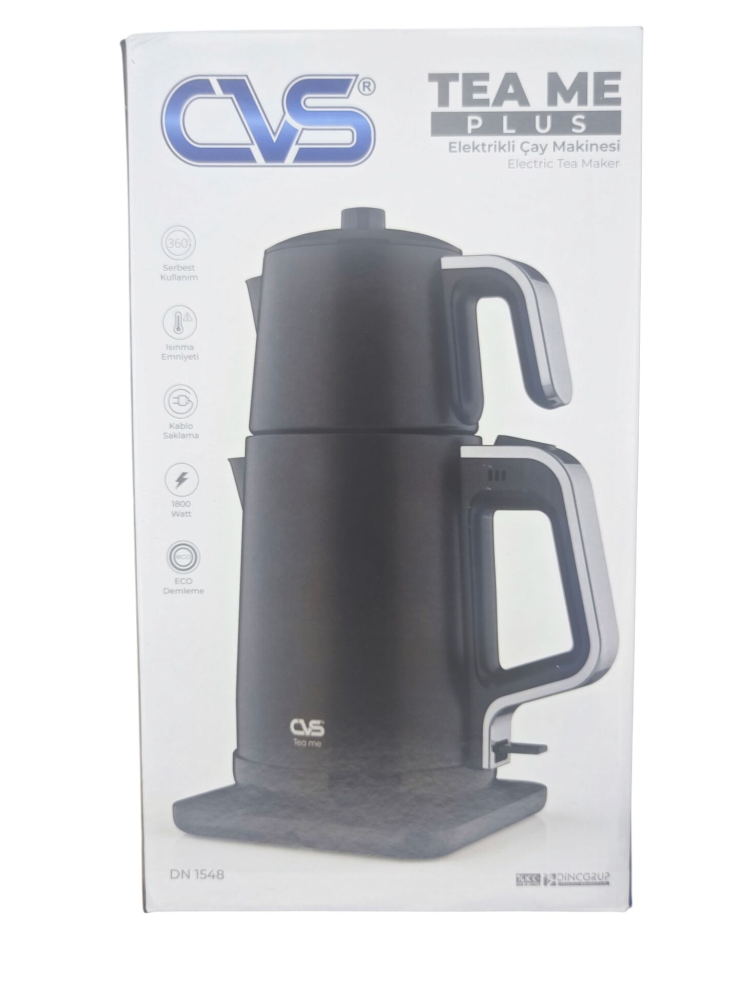 DN 1548 CVS Elektrikli Çay Makinesi - Çaycı - Siyah & Bej