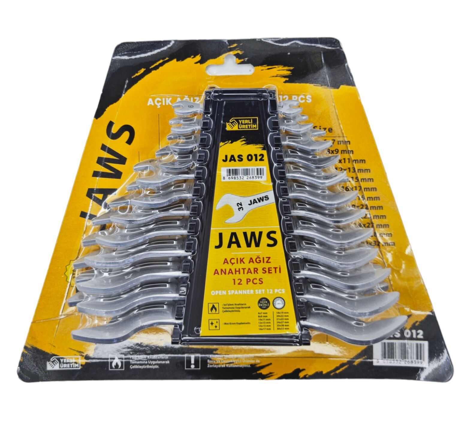 Jas 012 Jaws Açık Ağız Anahtar Seti 12Li 6*32Mm