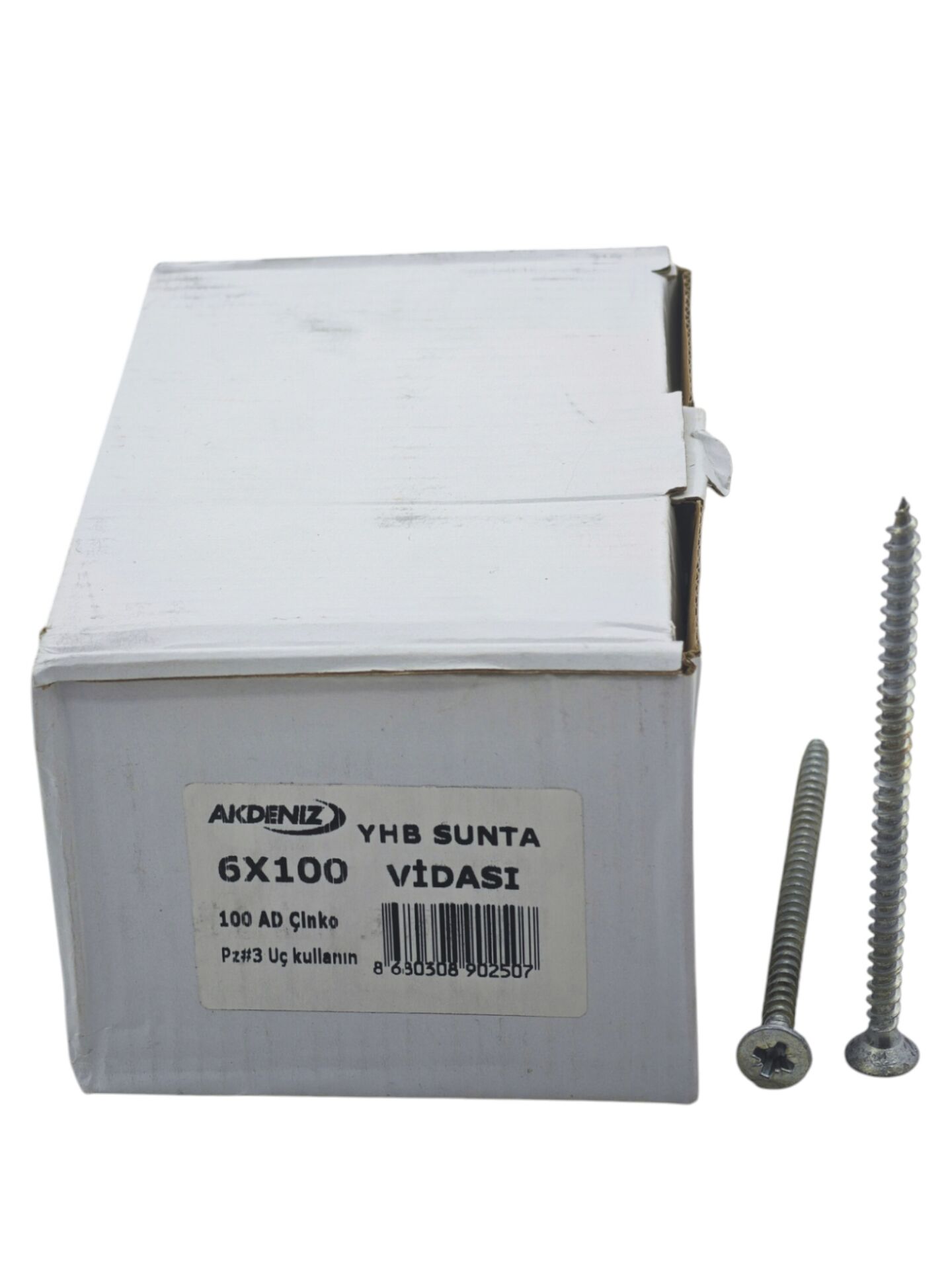 60100 Akdeniz 6*100mm YBH Çinko Sunta Vidası 100lü
