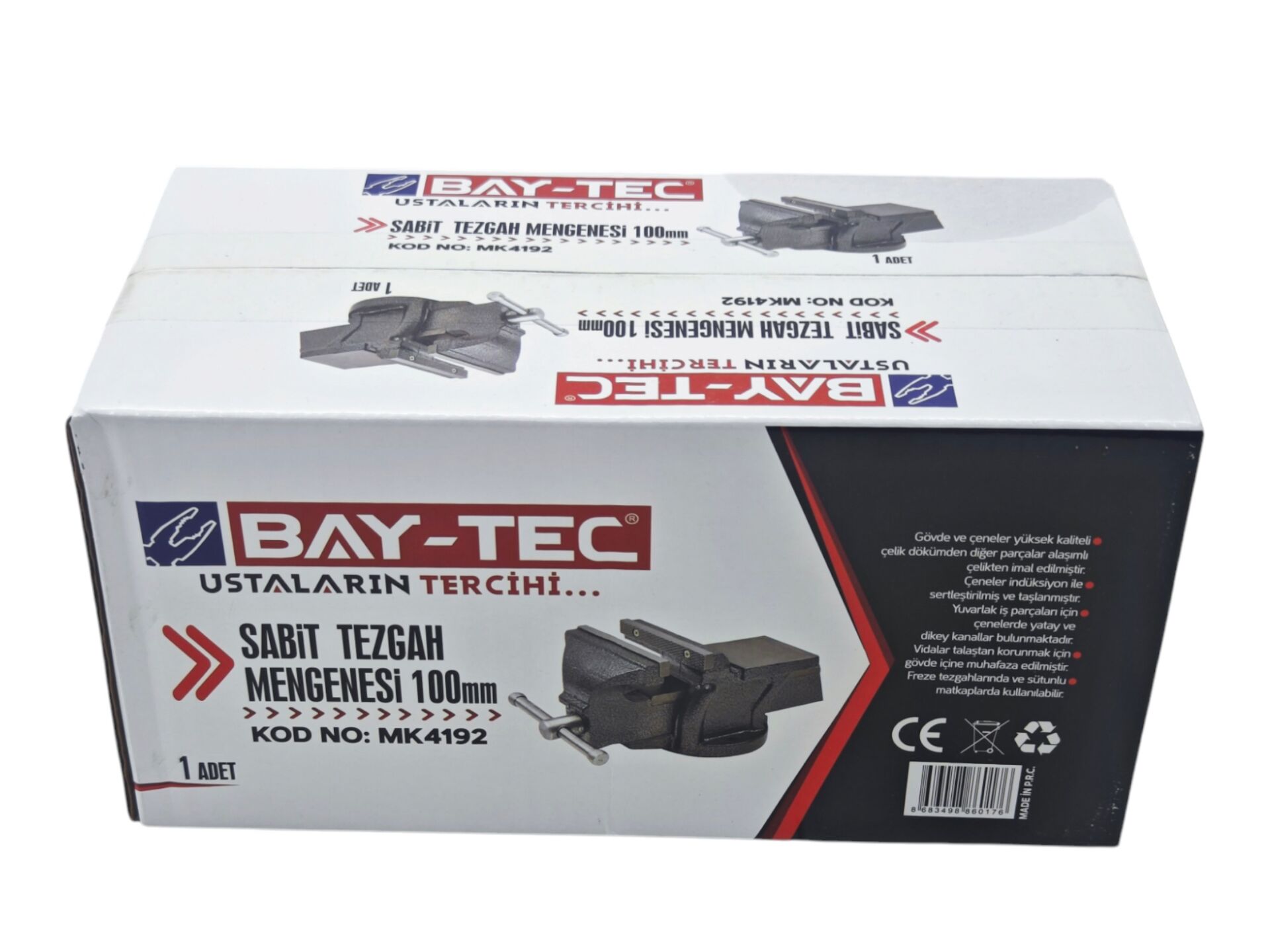 MK4192 Bay-Tec Sabit Tezgah Mengenesi 100mm