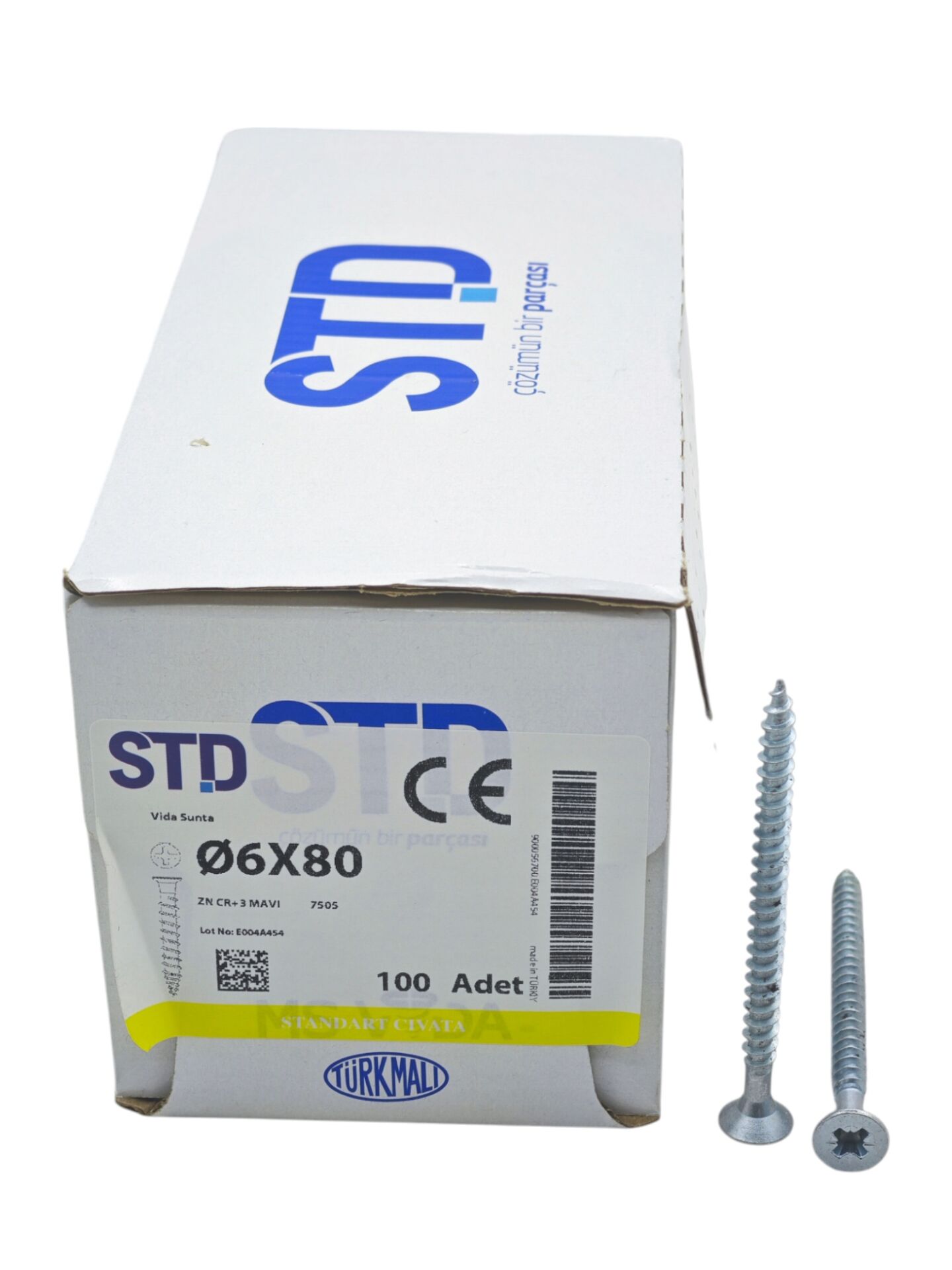 6080 STD 6*80mm Çinko Sunta Vidası 100lü