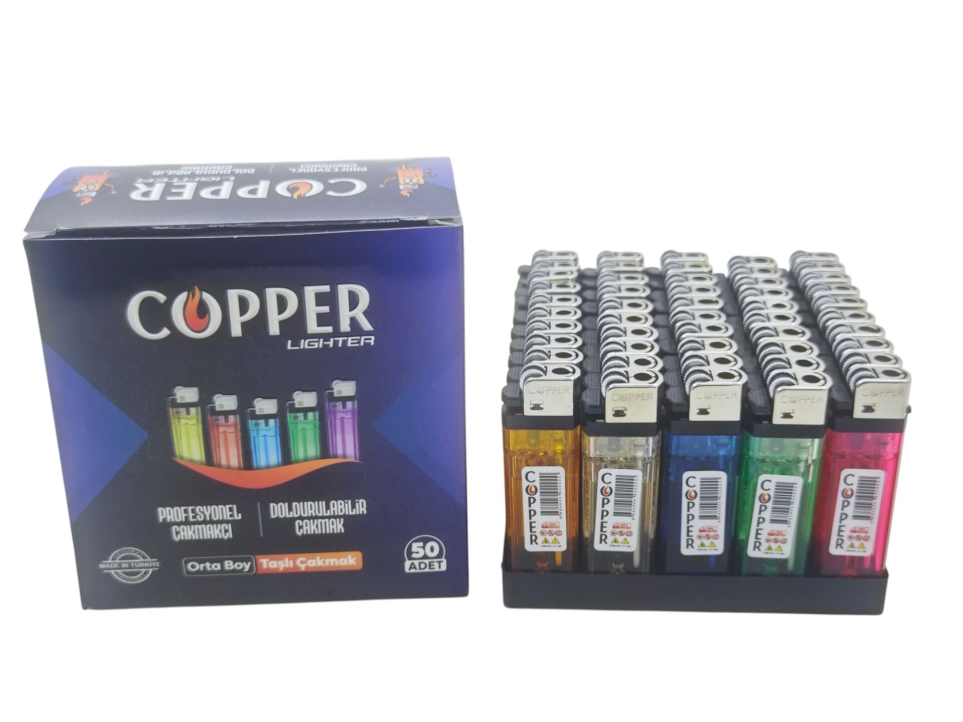 2000 Copper Orta Boy Taşlı Çakmak