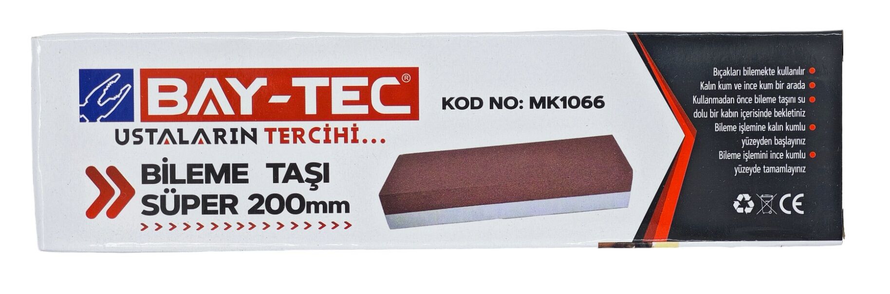 Mk1066 Bay-Tec Bileme Tırpan Taşı 200Mm - Süper