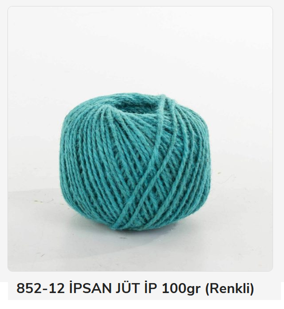 852-12 İpsan Jüt Kırnap İpi 100Gr - Renkli