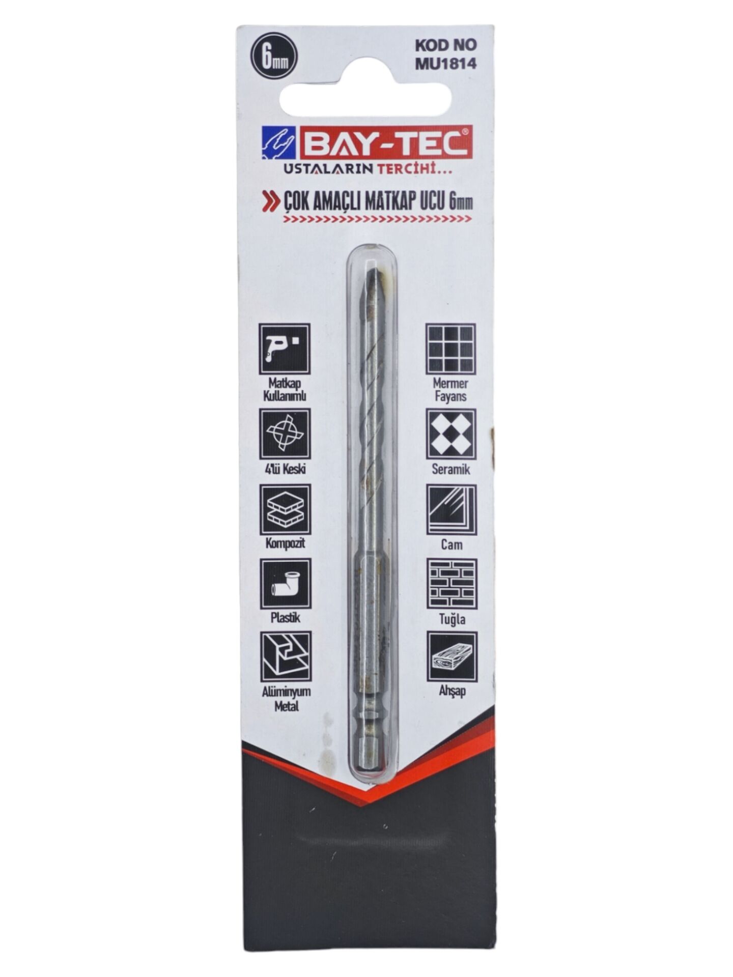 MU1814 Bay-Tec Çok Amaçlı Matkap Ucu 6mm
