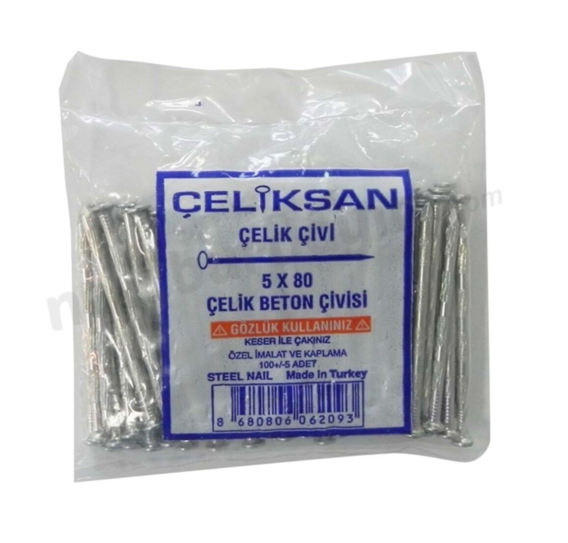 018054 Çeliksan Çelik Çivi 5*80 (Beton)