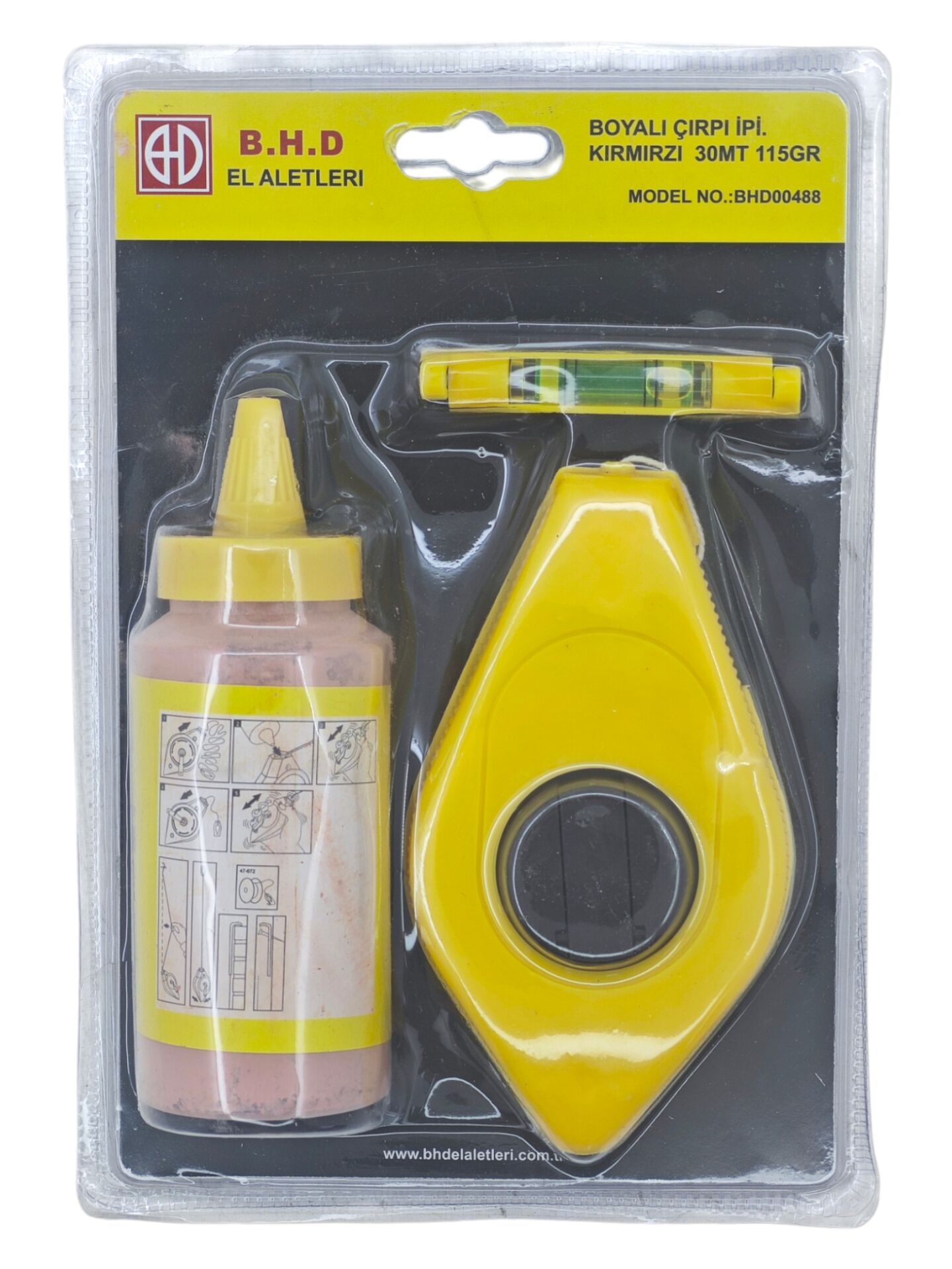 BHD00488 B.H.D Boyalı Çırpı İpi 30m 115gr - Kırmızı