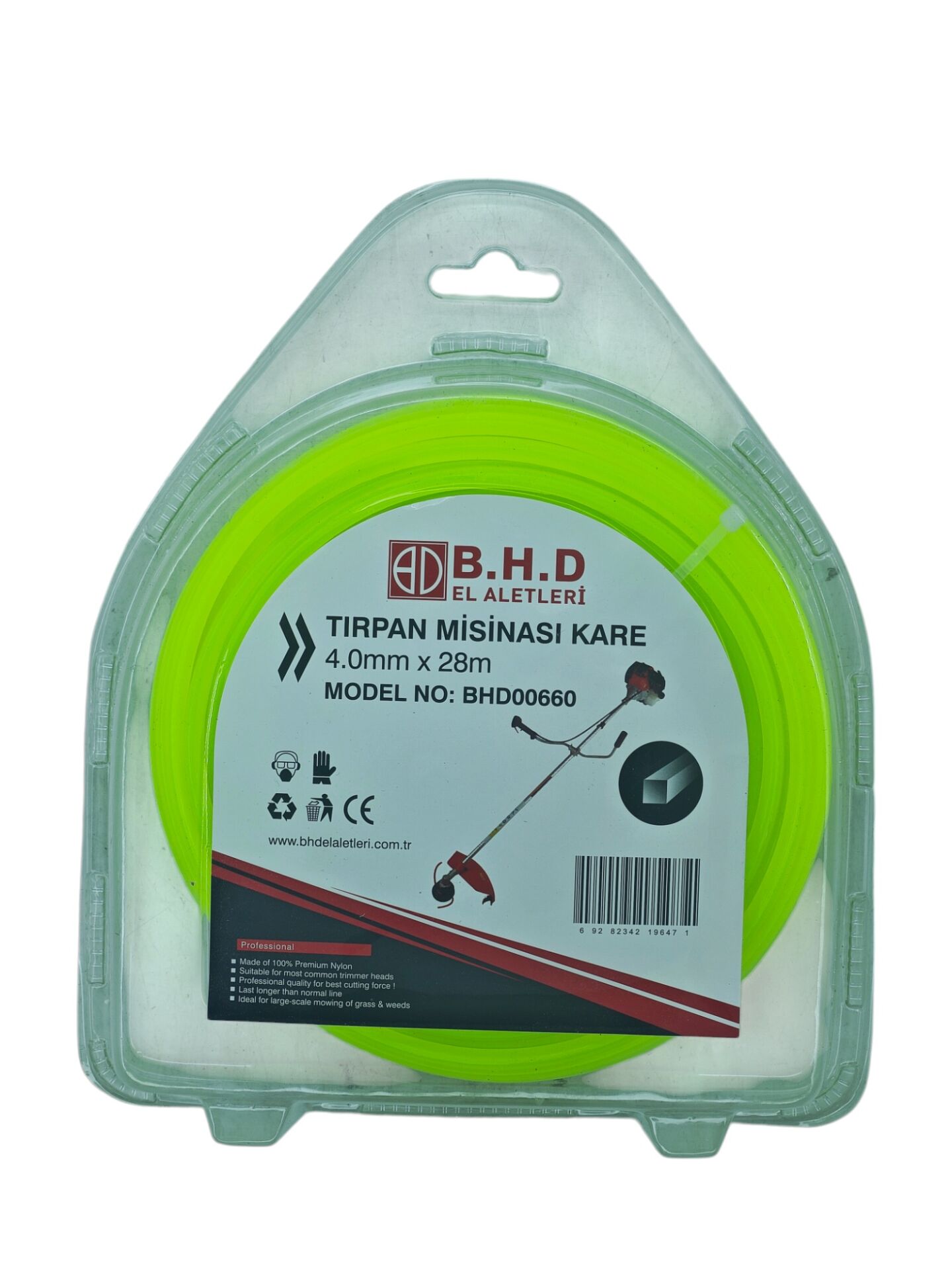 BHD00660 B.H.D Kare Tırpan Misinası 4mm 28m