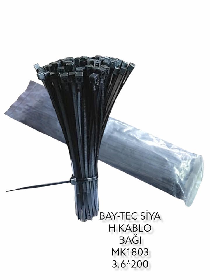 Mk1803 Bay-Tec Kablo Bağı 3.6*200Mm - Siyah